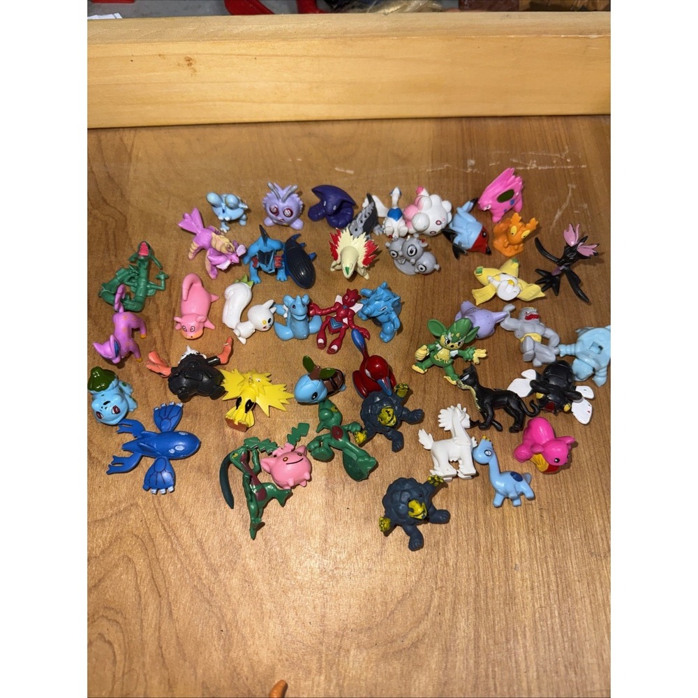 Lot of 43 Small Pokemon PK Miniature Mini Figs Figures 1" Tiny Toys Assorted